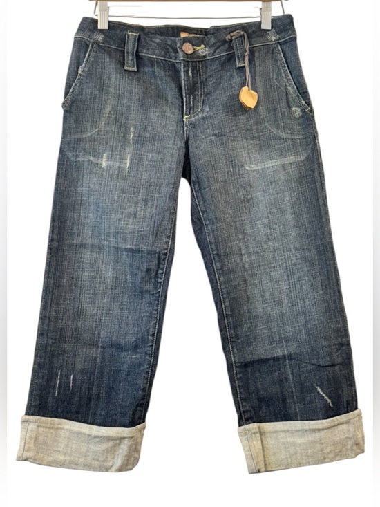See Thru Soul Denim - NWT Deadstock Y2K See Thru Soul Low Rise Distressed Cropped Jeans Size 28